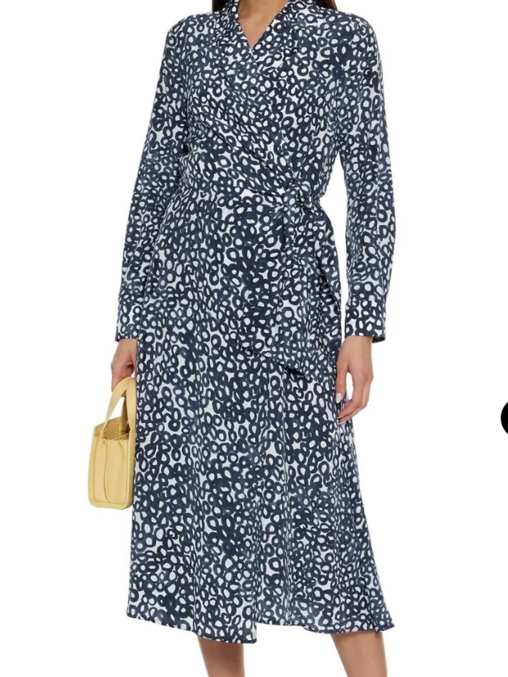 MaxMara size 4 Ravel silk watercolor print wrap dress